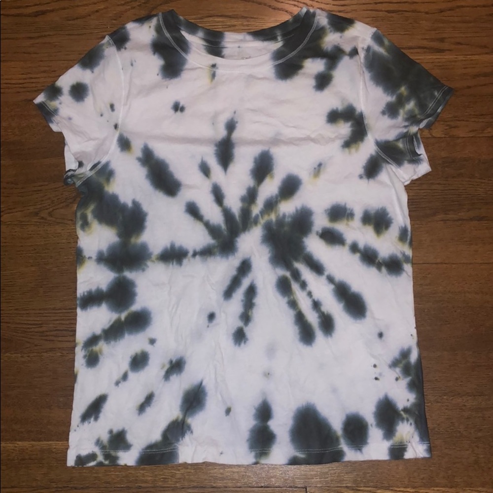 Black Tie-Dye Cotton T-Shirt